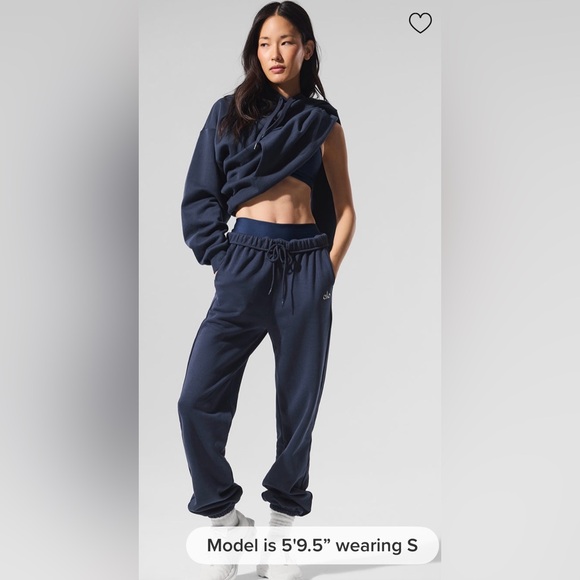 Alo Yoga NWT Accolade High Waist Jogger Sweatpants Navy Blue Size L - Picture 6 of 12